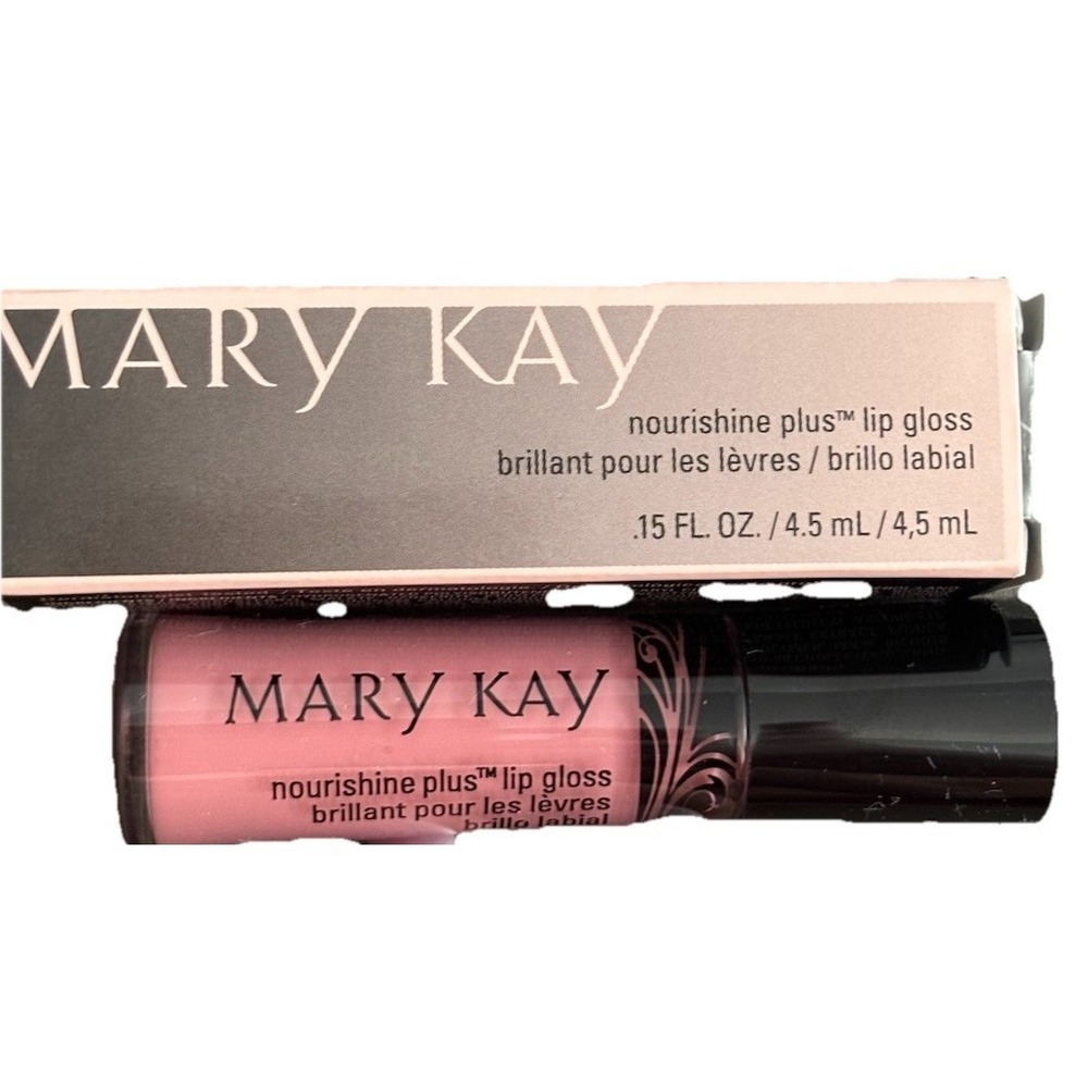 New In Box Mary Kay Nourishine Plus Lip Gloss Pink Parfait #047937 Full Size